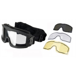 Lancer Tactical Thermal Mask AERO Black with 3 lenses - 