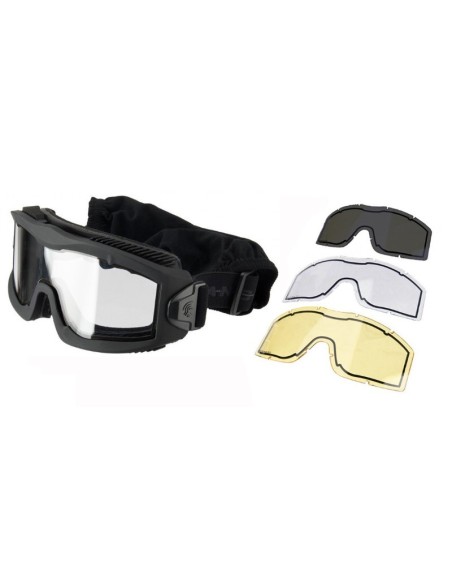 Lancer Tactical Masque Thermal AERO noir avec 3 écrans - 