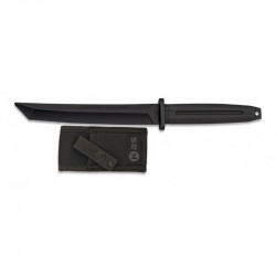 K25 Couteau d'entraînement droit caoutchouc noir - 