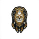 Yellow / Black Calavera Owl Dreamcatcher Patch velcro - 