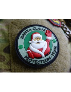 Green - Santa Claus Protection Team Patch velcro -  2