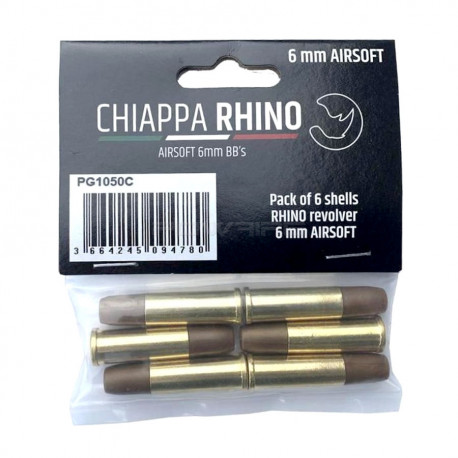 Spare 6mm Shell for Rhino Chiappa Revolver (lot of 6) - 