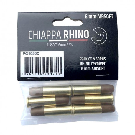 Spare 6mm Shell for Rhino Chiappa Revolver (lot of 6)