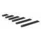 Lot de 6 rails keymod et M-LOK system Noir - 