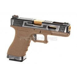 WE G-Force 17 SV Gold Barrel Metal Version GBB - Desert