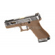 WE G-Force 17 SV Gold Barrel Metal Version GBB - Desert - 