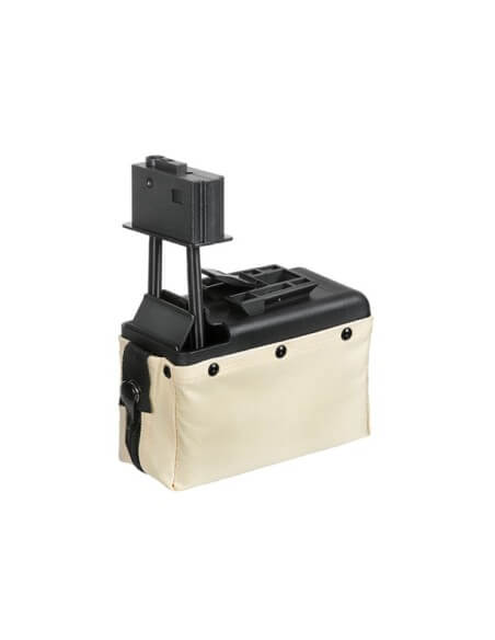 AK 1500 Round Box Magazine for M249 - Tan - 