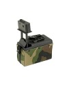 Battleaxe 2000bbs electric ammobox magazine for M249 AEG - Woodland