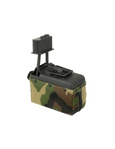 BATTLEAXE ammobox 1500 coups pour M249 - Woodland -  2
