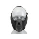 Half Face SKULL Mask (Ear Version) - Black - 
