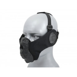 Protection pour bas du visage et oreilles SKULL noir - 