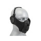 Half Face SKULL Mask (Ear Version) - Black - 