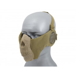 Half Face SKULL Mask (Ear Version) - Tan