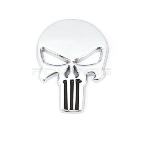 3D Metal Head metal Stickers Punisher style - 