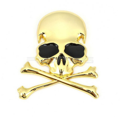 3D Metal Head metal Stickers pirate style - 