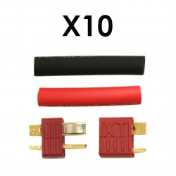 10 T-PLUG pair XT with Anti-slip - Deans