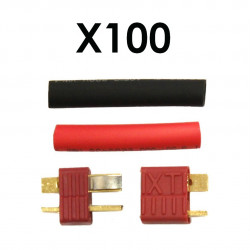 100 Paires de connecteurs T-PLUG XT anti-dérapant - Deans - 