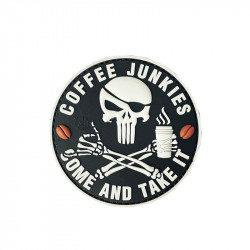 Pirat Punisher Coffee Junkies PUNISHER patch - Black - 
