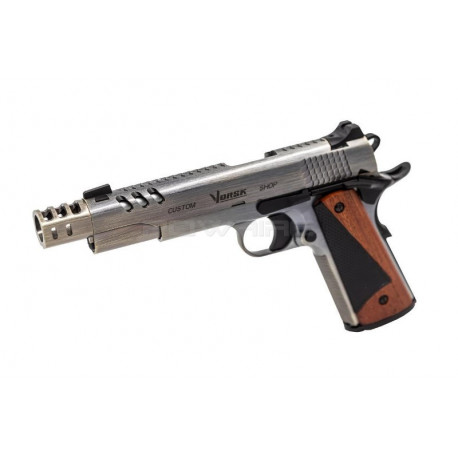 PISTOLET A GAZ AIRSOFT VORSK DEFENDER PRO SILVER AVEC POINT ROUGE