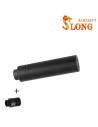 SLONG AIRSOFT Silencier 14mm CCW Short + Adapter 11mm