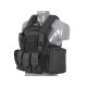 8FIELDS gilet tactique de combat avec systeme molle noir - 