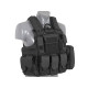 8FIELDS gilet tactique de combat avec systeme molle noir - 