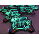 Patch velcro Skeleton Unicorn - Phosphorescent - 