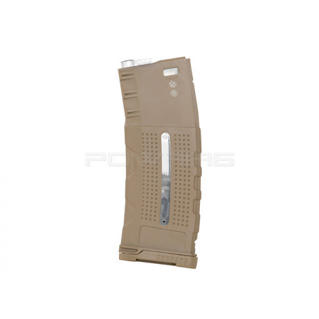 Battleaxe 380rds Enhanced Grip Polymer Magazine for M4 AEG - Dark Earth - 