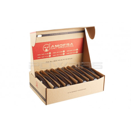 ARES Amoeba 140 rds S Class Box Set Magazines for M4 AEG - Black (10pcs / Box) - 