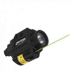 Bayco Compact Weapon-Mounted Light with Green Laser - 