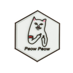 Patch WHITE CAT velcro - 