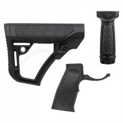 Daniel Defense Buttstock, Pistol Grip & picatinny Foregrip - Black