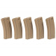 Specna Arms 120rds mid-cap polymer Magazine for M4 AEG (pack of 5, Tan) - 