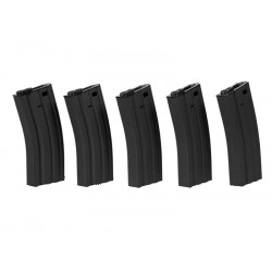 Specna Arms Chargeur M4 Hi-cap 300 billes pack de 5 Noir - 