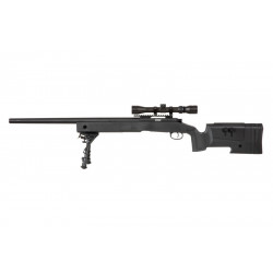 Specna Arms SA-S02 CORE™ Sniper Rifle with scope and bipod - Black - 
