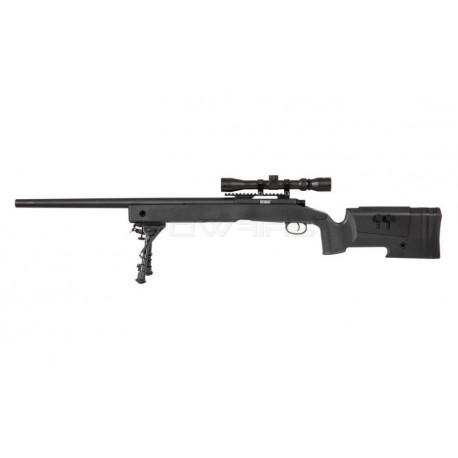 Specna arms réplique Sniper SA-S02 CORE™ avec lunette et bipied - Noir - 