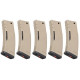 Krytac Magazine 150rds mid cap magazine for M4 AEG 5 pack TAN - 