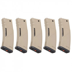 Krytac Magazine 150rds mid cap magazine for M4 AEG 5 pack TAN - 