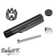 Stock Tube with ported Nut for M4 AEG - Black - 