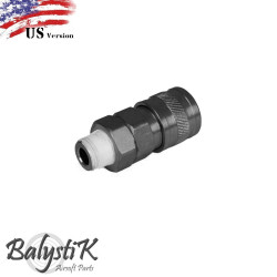 BalystiK coupler with 1/8 NPT male thread US - black - 