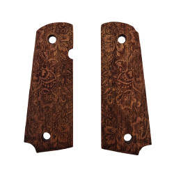 Swiss arms Flower wood Pistol Grips for 1911