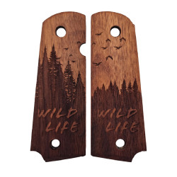 Swiss arms plaquettes bois pour 1911 - Wild life - 