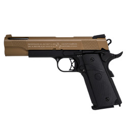Cybergun Colt 1911 Ported Gaz (Tan Slide, Black Lower)
