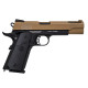 Cybergun Colt 1911 Ported Gaz (Tan Slide, Black Lower) - 