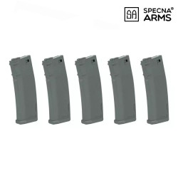 Specna Arms set of 5 125rds S-Mag Magazine for M4 AEG - Grey - 