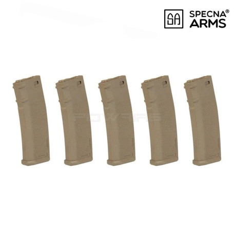 Specna Arms lot de 5 Chargeurs M4 S-Mag 380 billes - Tan - 