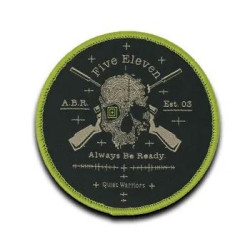 5.11 QUIET WARRIOR GLBL Velcro Fabric Patch - Black / Green - 