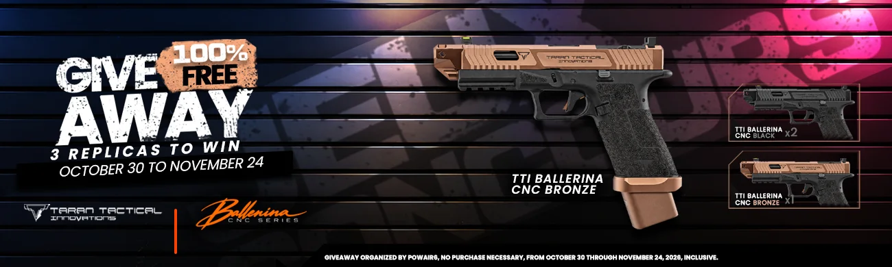 100% free giveaway: 3 TTI Ballerina CNC replicas to win from October 30 to November 24